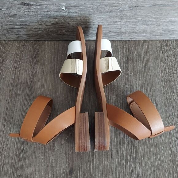 EUC Franco Sarto Palesa Sandal Tan Cream Size 8.5 - Picture 6 of 8